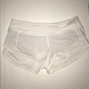 White lululemon shorts
